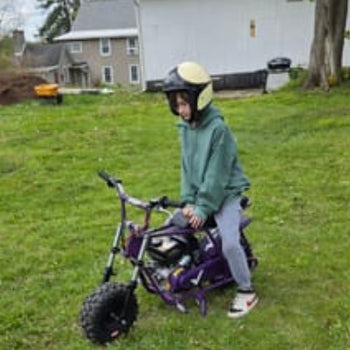 GMB100 gas mini bike customer photo